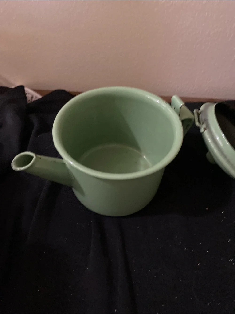 Source Unknown Pale Green Enamel Teapot